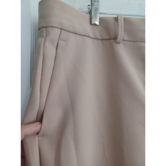 Ann Taylor The Jayne tan trouser pants 18 plus sz curvy wide leg minimalist - Picture 3 of 14